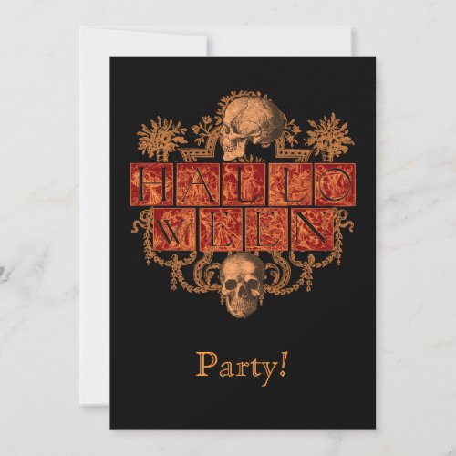 Vintage Halloween Personalized Invitation
