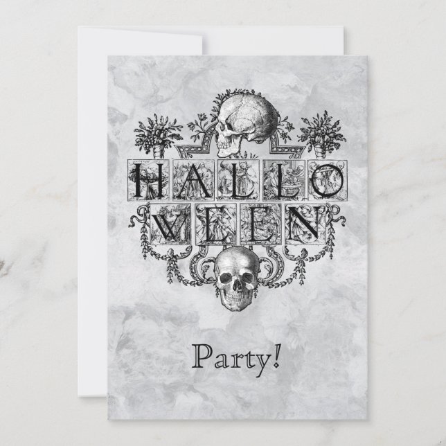 Vintage Halloween Invitation (Front)
