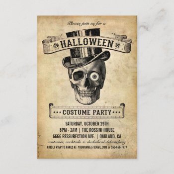 Vintage Halloween Invitation - Costume Party by Anything_Goes at Zazzle