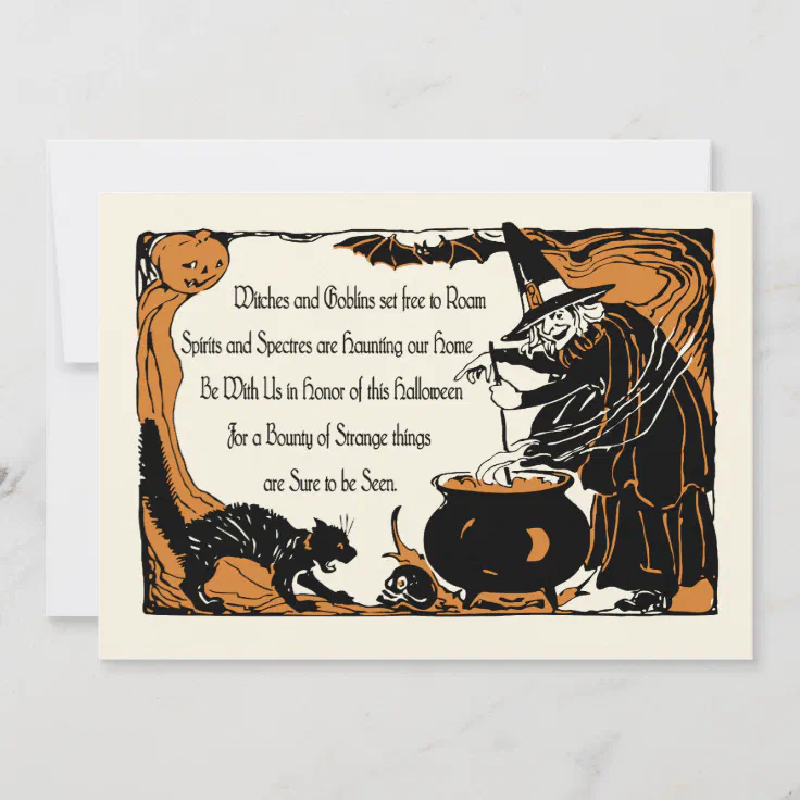 Vintage Halloween Invitation - Spirits & Spectres