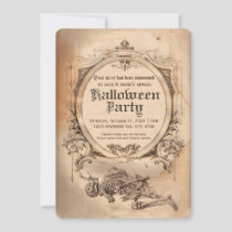 Vintage Halloween Invitation Victorian Gothic