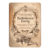 Vintage Halloween Invitation Victorian Gothic