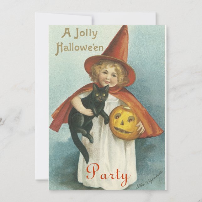 Vintage Halloween Invitations (Front)