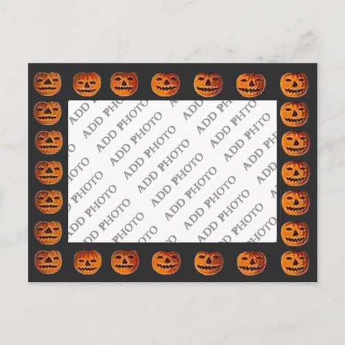 Vintage Halloween Jack o Lantern Frame Postcard