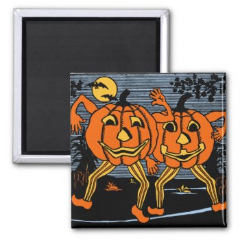Vintage Halloween Jack O'lantern Twins Magnet by Vintage_Halloween at Zazzle