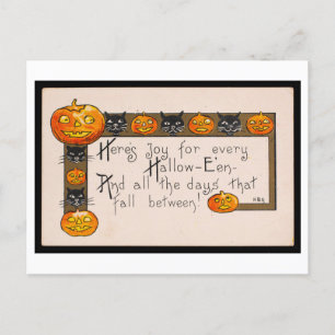 Vintage Halloween Joy Postcard
