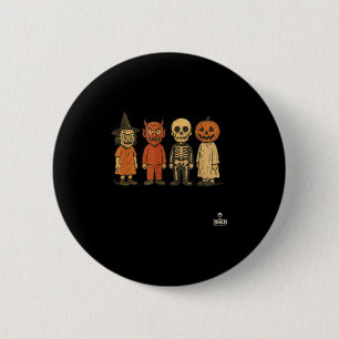 Vintage Halloween Kids In Clic Costumes Button
