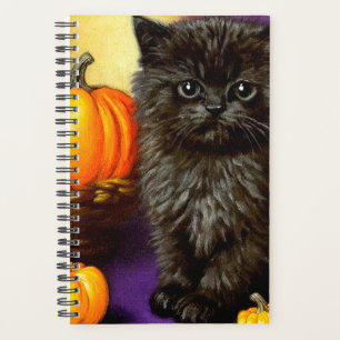 Vintage Halloween Kitten Planner