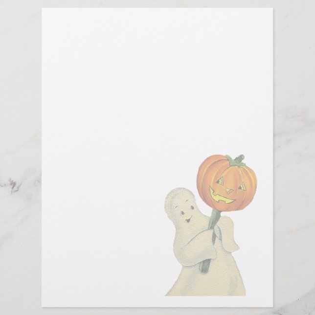 Vintage Halloween Letterhead Stationery (Front)