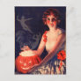 Vintage Halloween Magic Pumpkin Postcard
