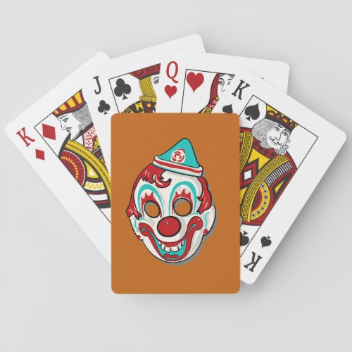 Vintage Halloween Mask _ Clown Poker Cards