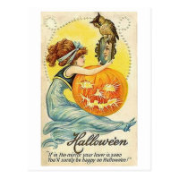 Vintage Halloween Mirror Card