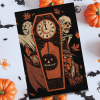 Vintage Halloween Monsters Midnight Party