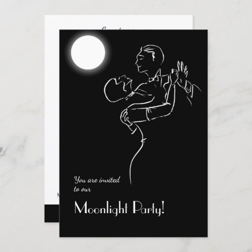 Vintage Halloween Moonlight Party Invitation