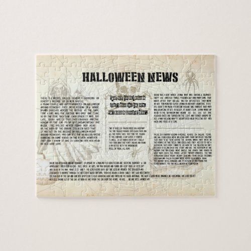 Vintage Halloween Newspaper Jigsaw Puzzle