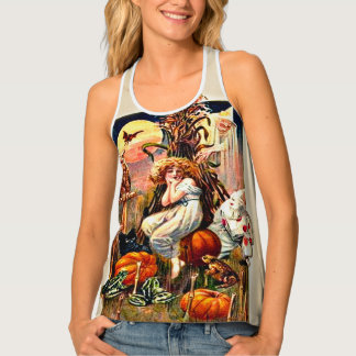 Vintage Halloween Nightmare Racerback Tank Top