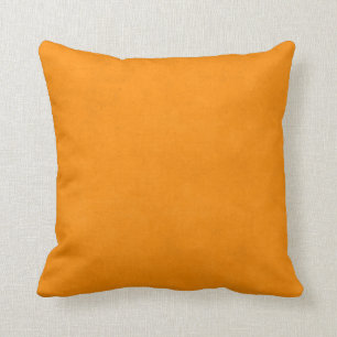 Vintage Halloween Orange Parchment Paper Texture Throw Pillow