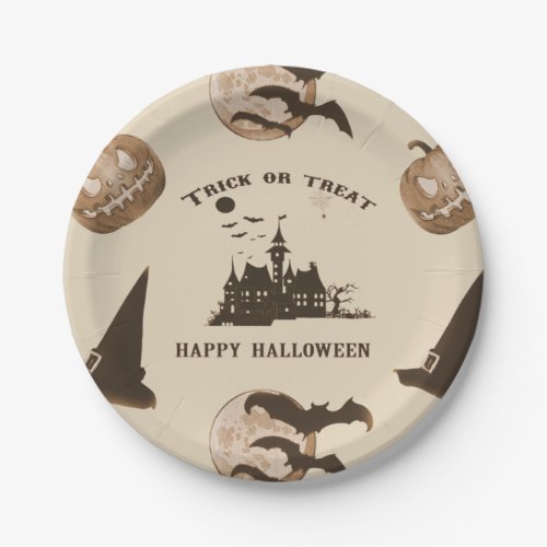 Vintage Halloween Paper Plates