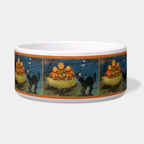 Vintage Halloween Party Black Cat Bowl