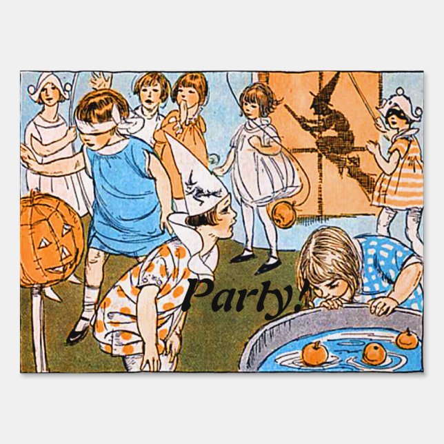 Vintage Halloween Party for Kids Sign (Front)