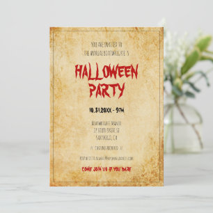Vintage Halloween Party Invitation