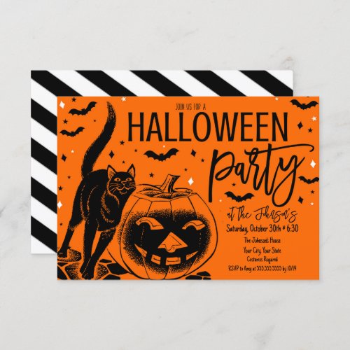 Vintage Halloween Party Invitation