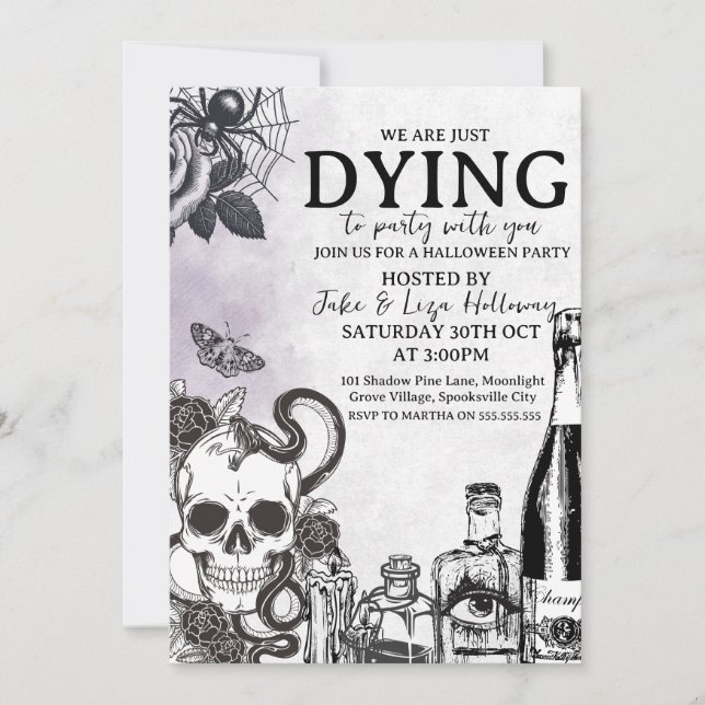 Vintage Halloween Party Invitation (Front)