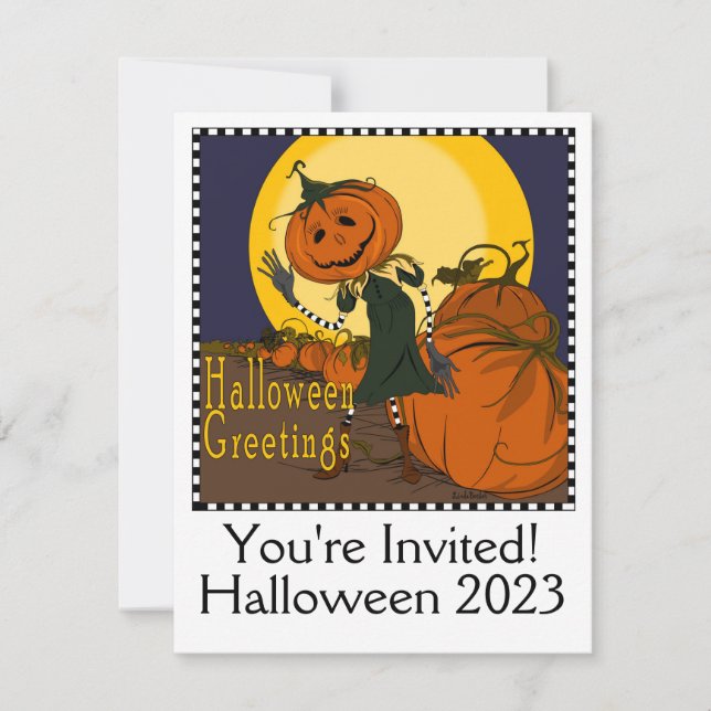 Vintage Halloween Party Invitation (Front)
