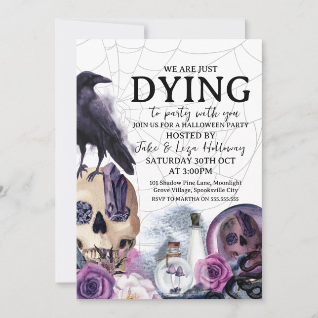 Vintage Halloween Party Invitation (Front)