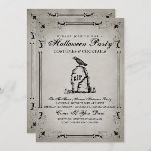 Vintage Halloween Party Invitation