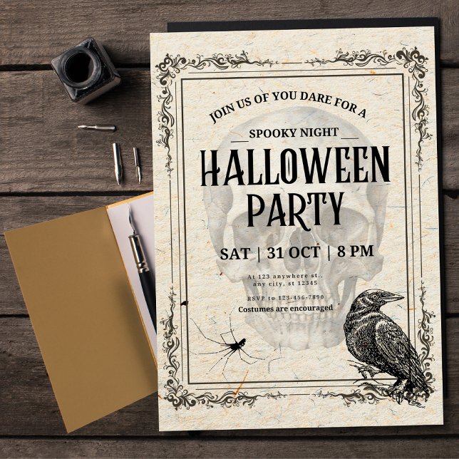 Vintage Halloween Party invite, Halloween Costume  Invitation (Creator Uploaded)