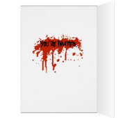 Vintage Halloween Party Invite With Bloody Text (Inside (Left))
