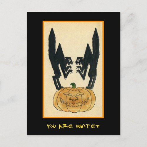 Vintage Halloween Party Invite With Bloody Text