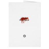 Vintage Halloween Party Invite With Bloody Text (Back)