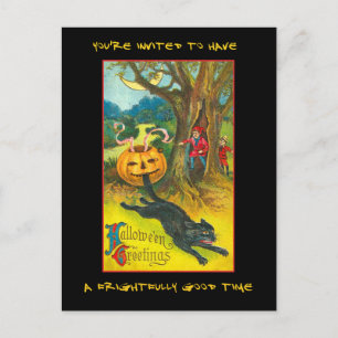 Vintage Halloween Party Invite With Bloody Text