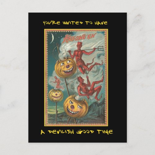 Vintage Halloween Party Invite With Bloody Text