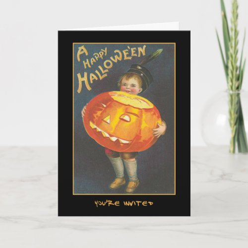 Vintage Halloween Party Invite With Bloody Text