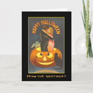 Vintage Halloween Party Invite With Bloody Text