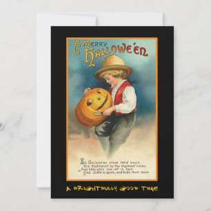 Vintage Halloween Party Invite With Bloody Text