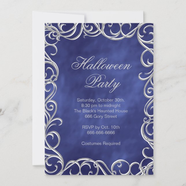 Vintage Halloween Party on Purple Haze Invitations (Front)