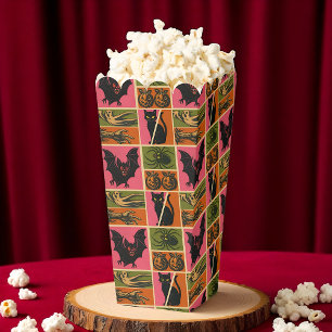 Vintage Halloween Party Popcorn  Favor Boxes