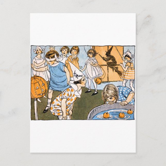 Vintage Halloween Party Postcard (Front)