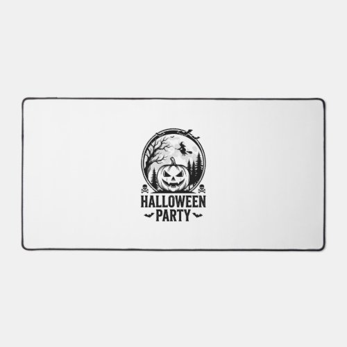 Vintage Halloween Party Pumpkin Witch Shirt Design Desk Mat