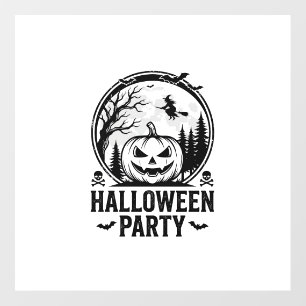 Vintage Halloween Party Pumpkin Witch Shirt Design Floor Decals