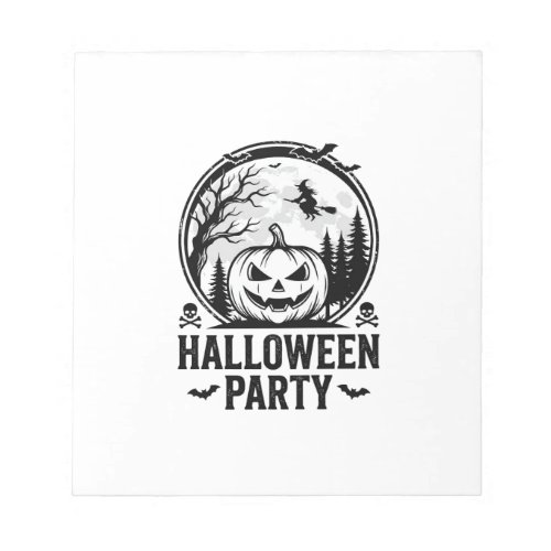 Vintage Halloween Party Pumpkin Witch Shirt Design Notepad