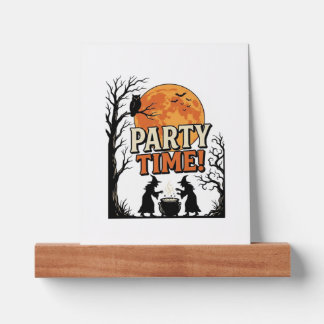 Vintage Halloween Party Time Witch Cauldron Shirt_ Picture Ledge