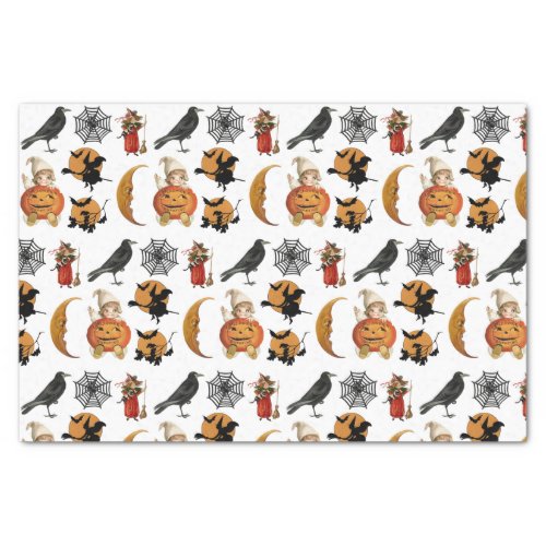 Vintage Halloween Pattern Decoupage Tissue Paper