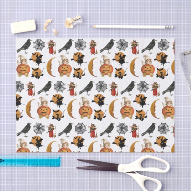 Vintage Halloween Pattern Decoupage Tissue Paper (Craft)
