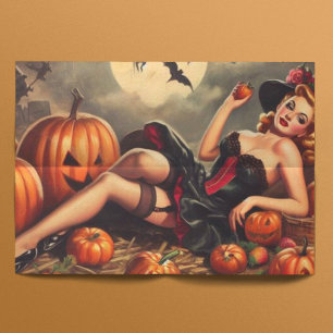 Vintage Halloween Pin Up Tissue Paper
