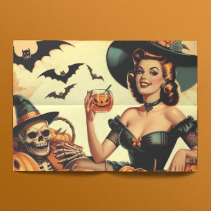 Vintage Halloween Pin-Up Tissue Paper